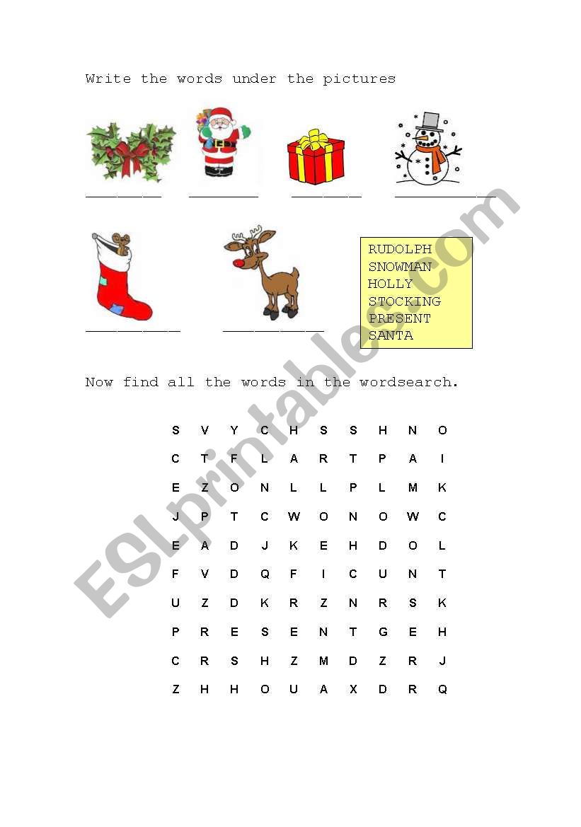 winter - easy, preschool worksheet
