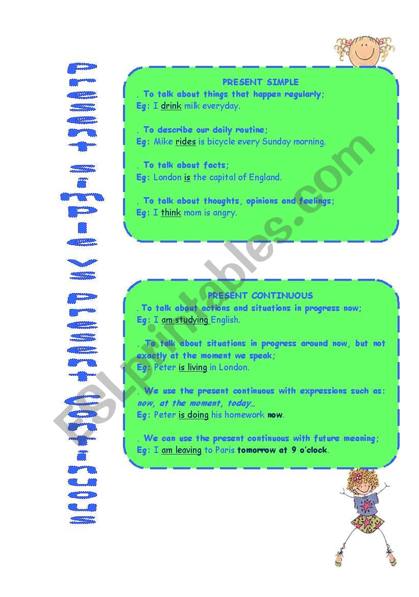 Present simple vs Present continuous