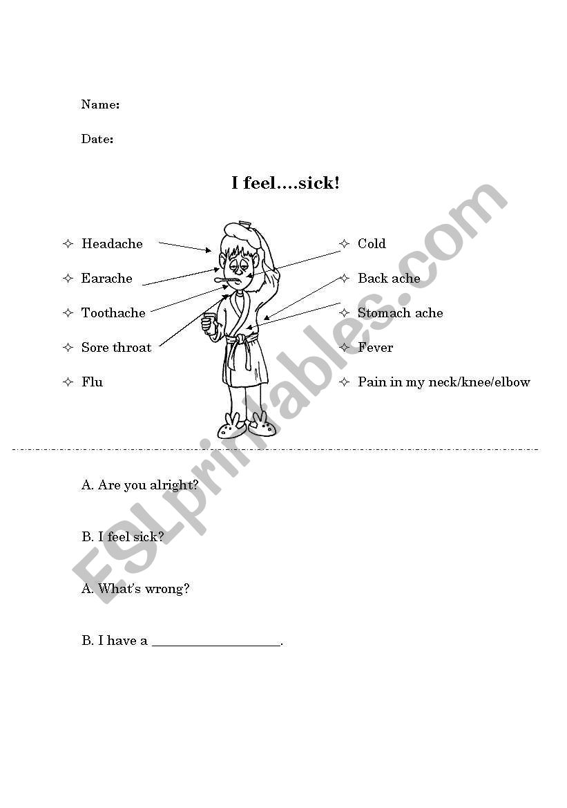 The Sick Game worksheet