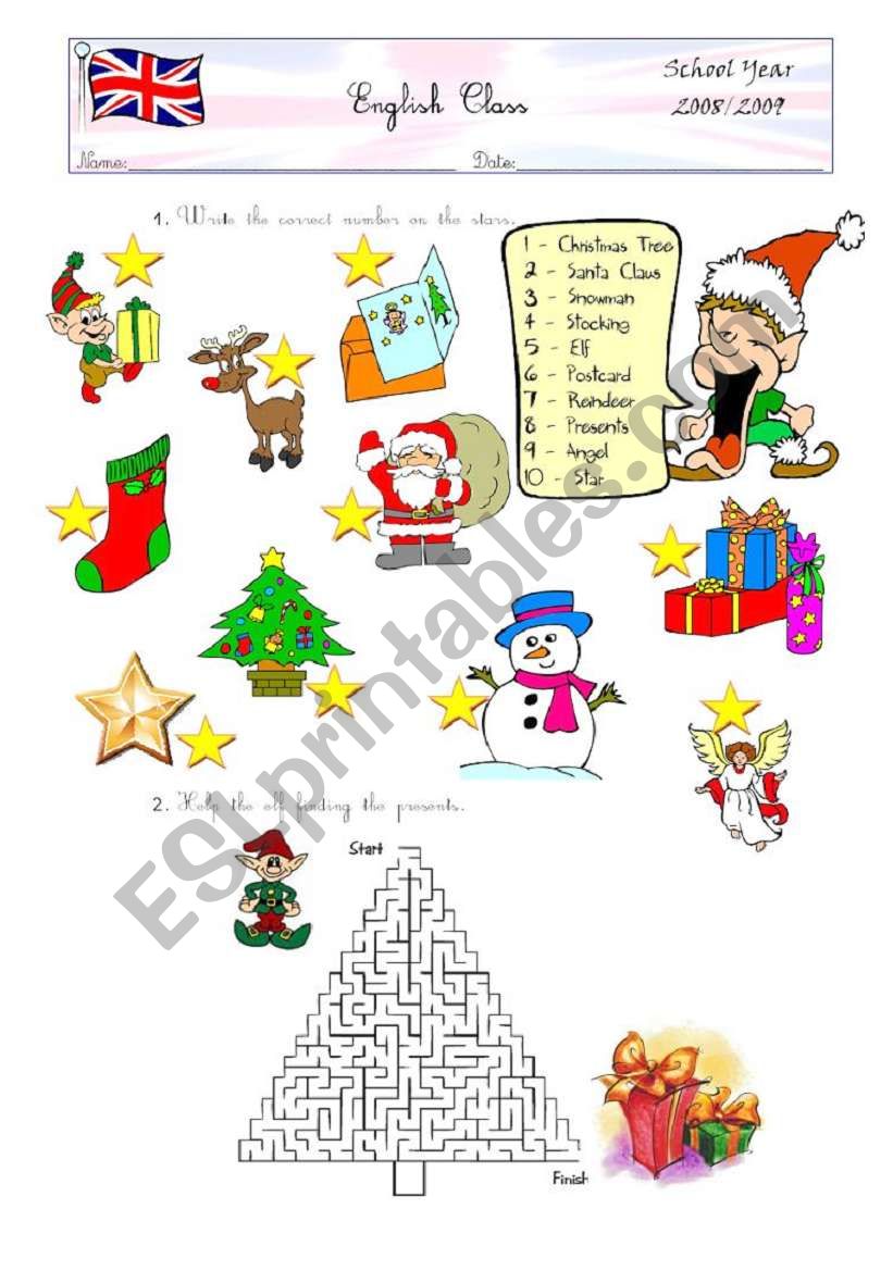 Christmas Worksheet worksheet