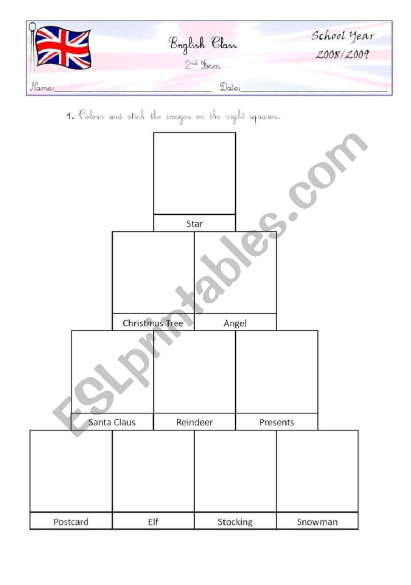 Christmas worksheet for young learners