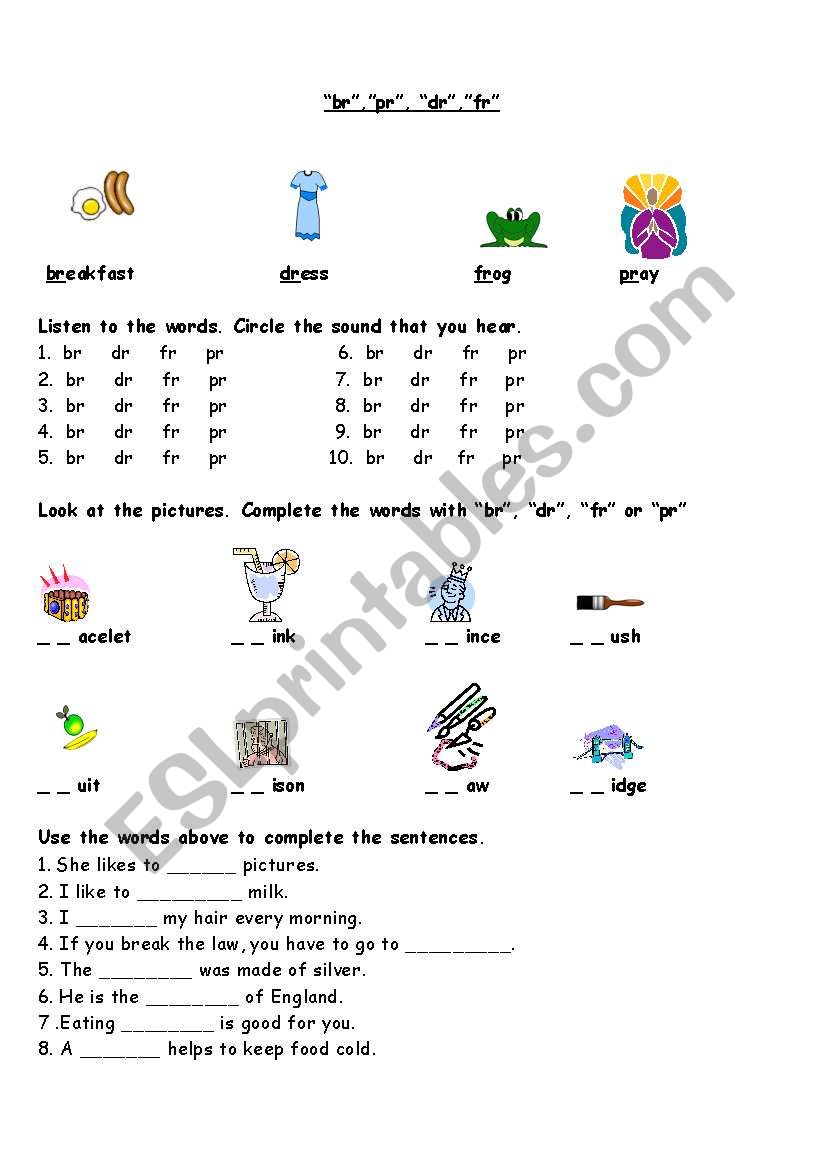 Phonics worksheet-