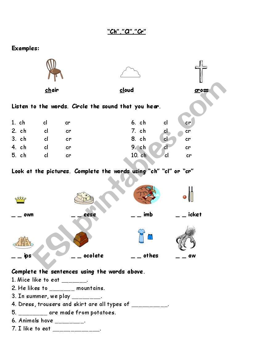 Phonics worksheet- 