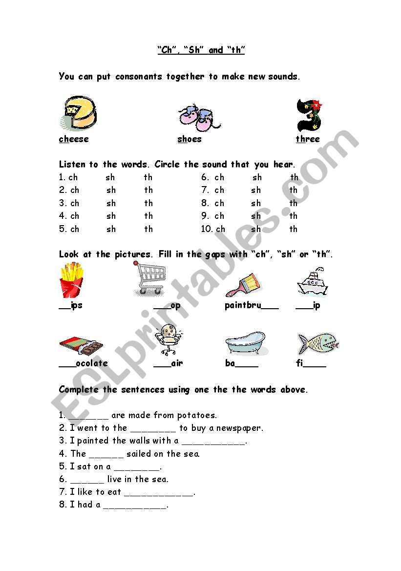 Phonics worksheet- 