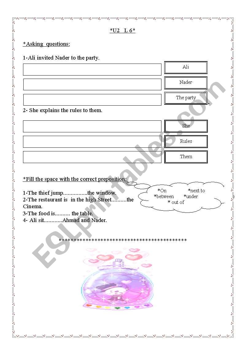 Asking Questions worksheet