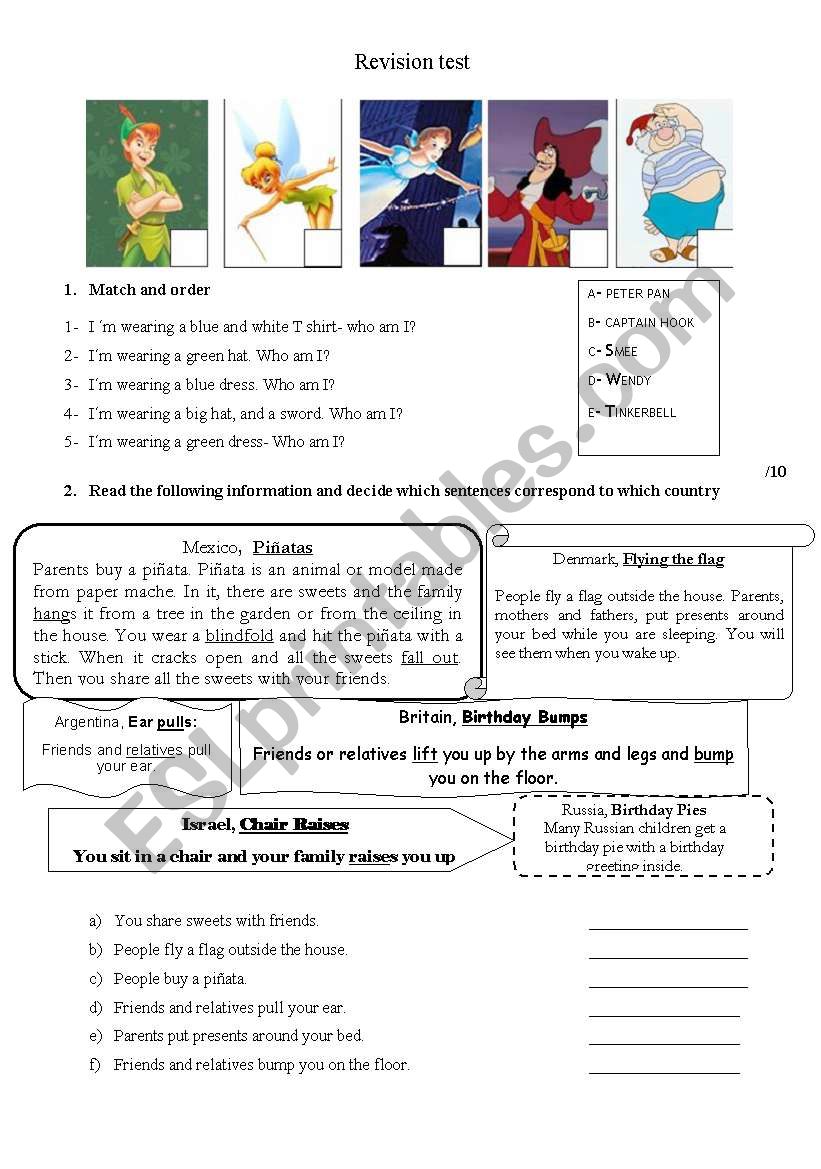 revision worksheet