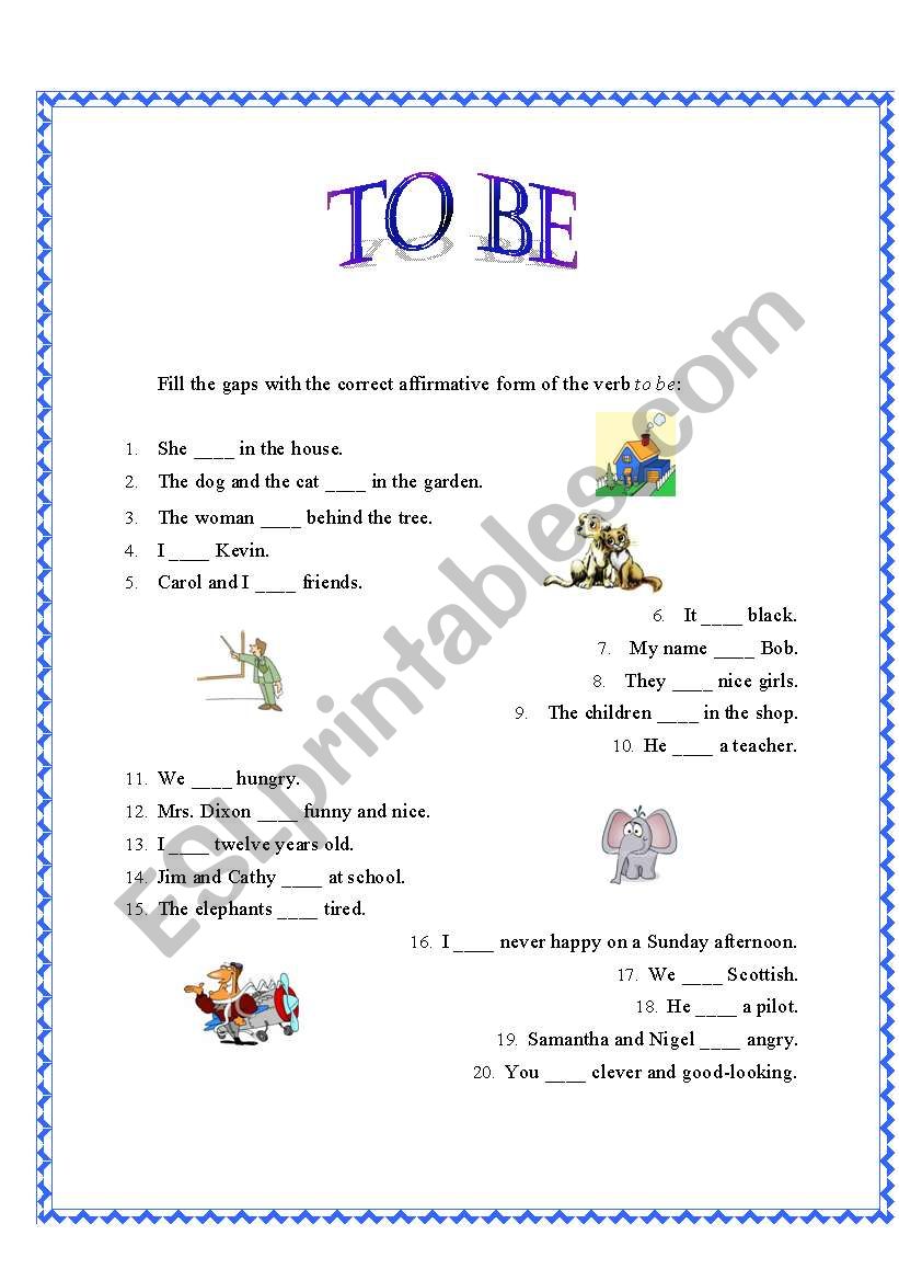 Present simple - To Be  worksheet