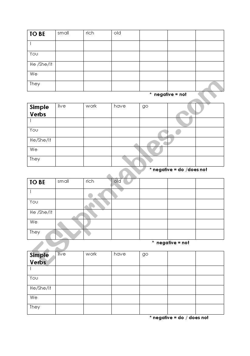 Battle ships (present simple verbs)