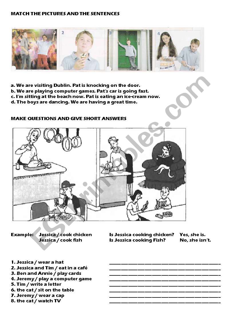 Present Continuous  worksheet