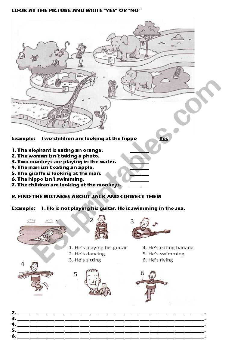 Present Continuous worksheet