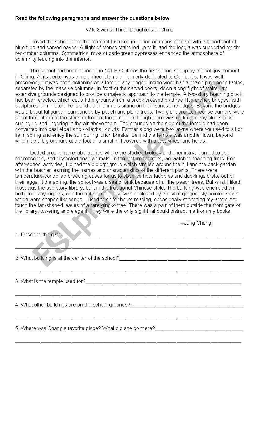 composition skills part 2 worksheet