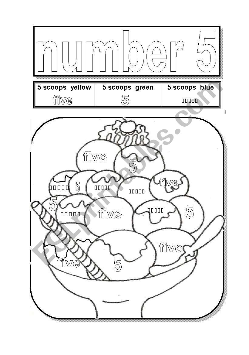 NUMBER FIVE  - 5 worksheet