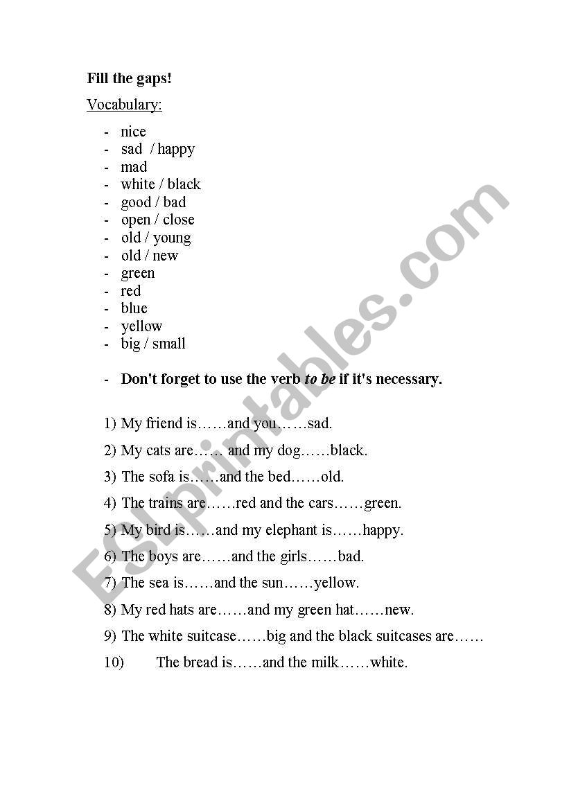 General Vocabulary. The verb to be.