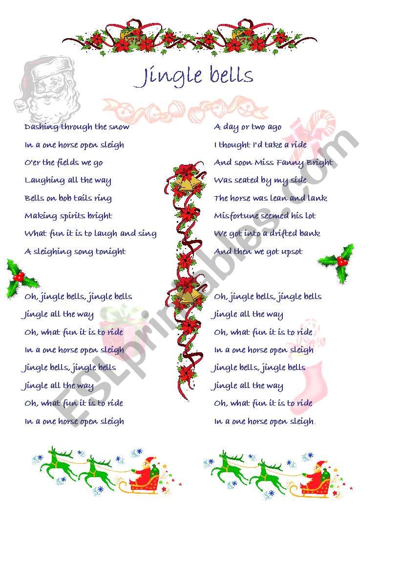 Jingle bells worksheet