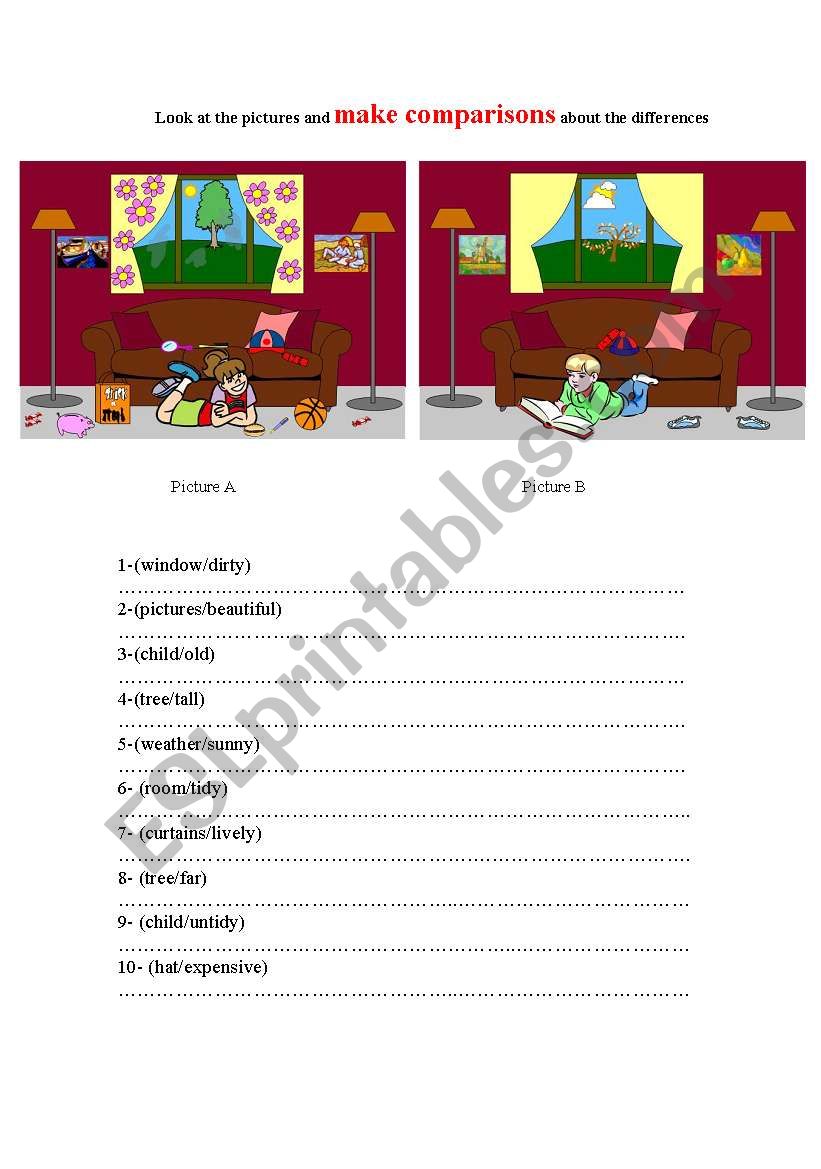 Making comparisons worksheet