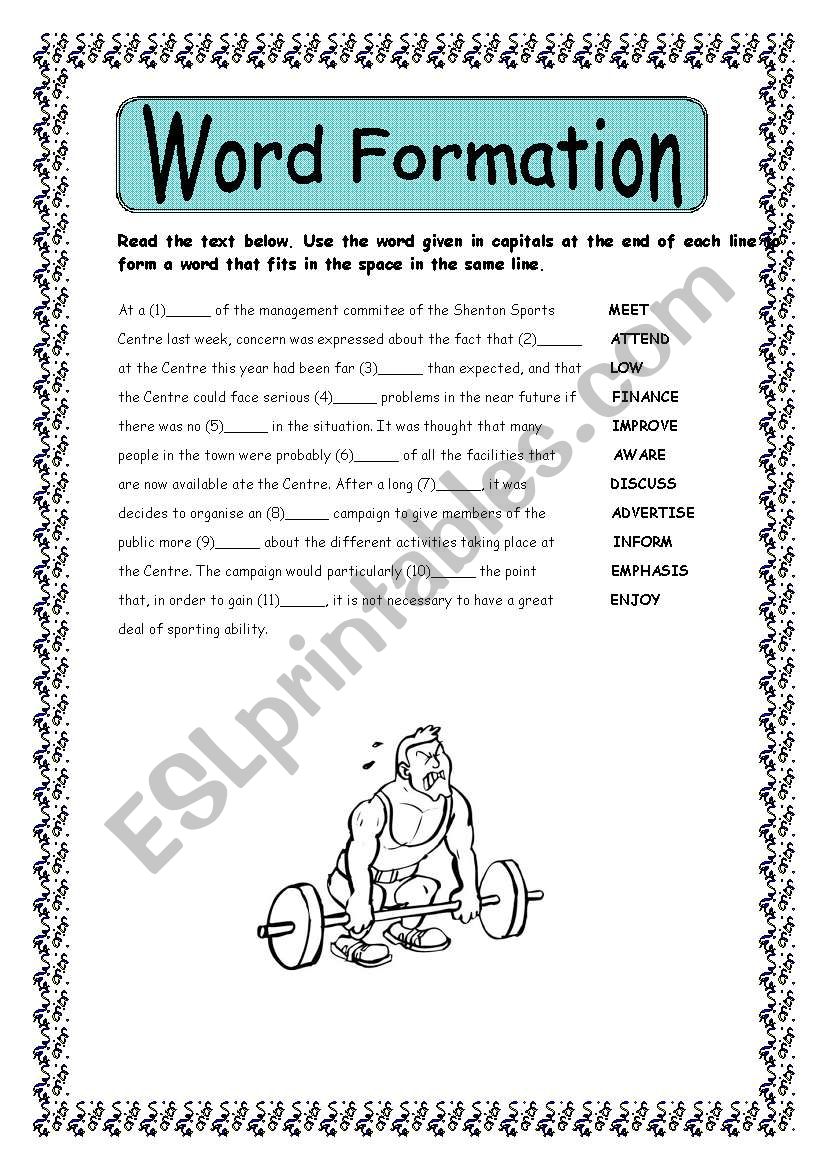 Word formation (2 pages) worksheet