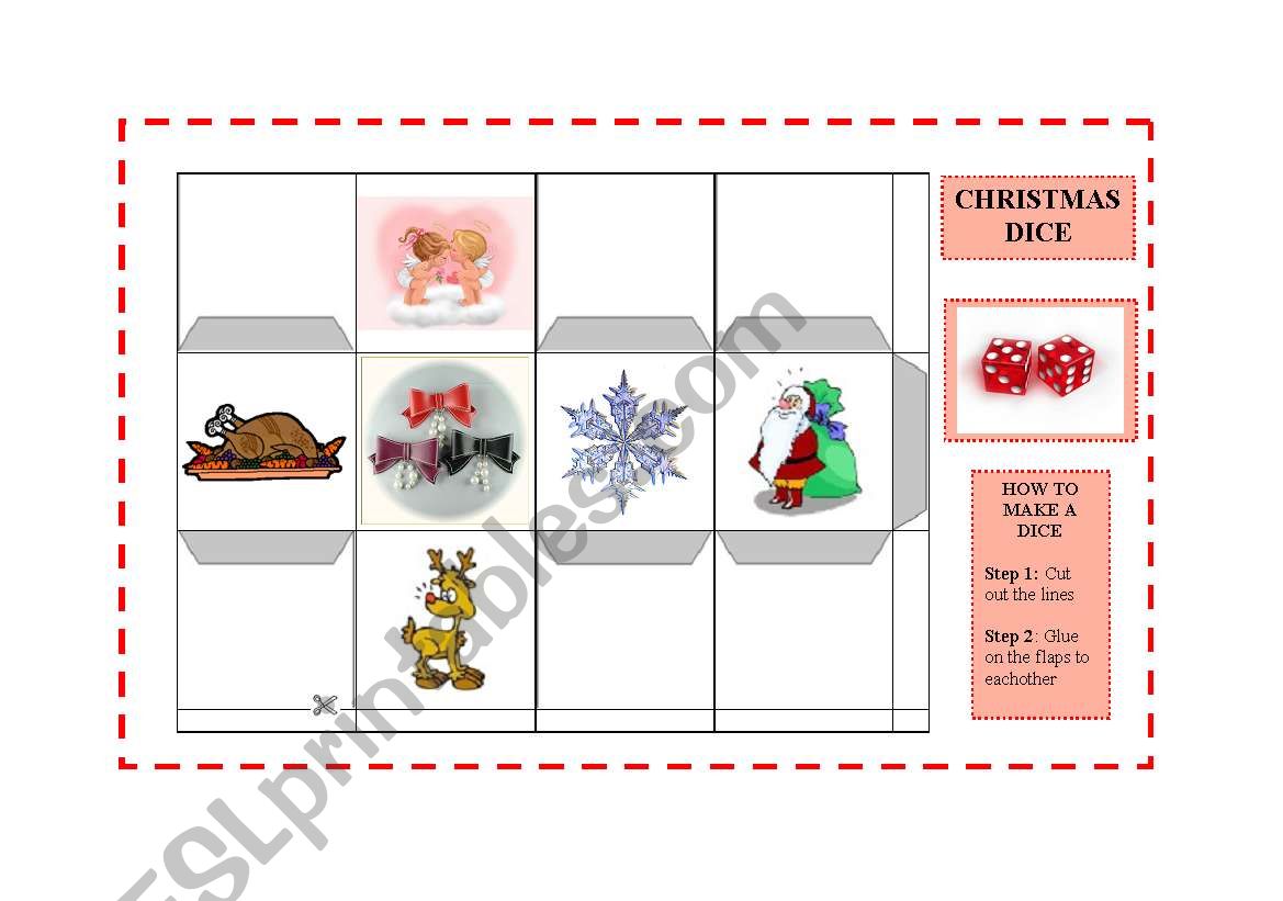 MAKE A DICE  worksheet