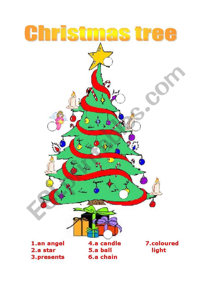 Christmas tree worksheet