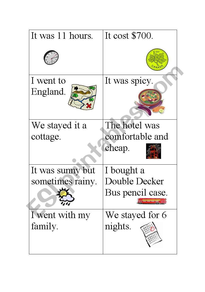 Past Tense Holiday Travel Questions 2/2