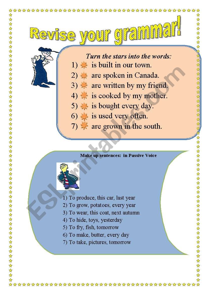 revise your grammar worksheet