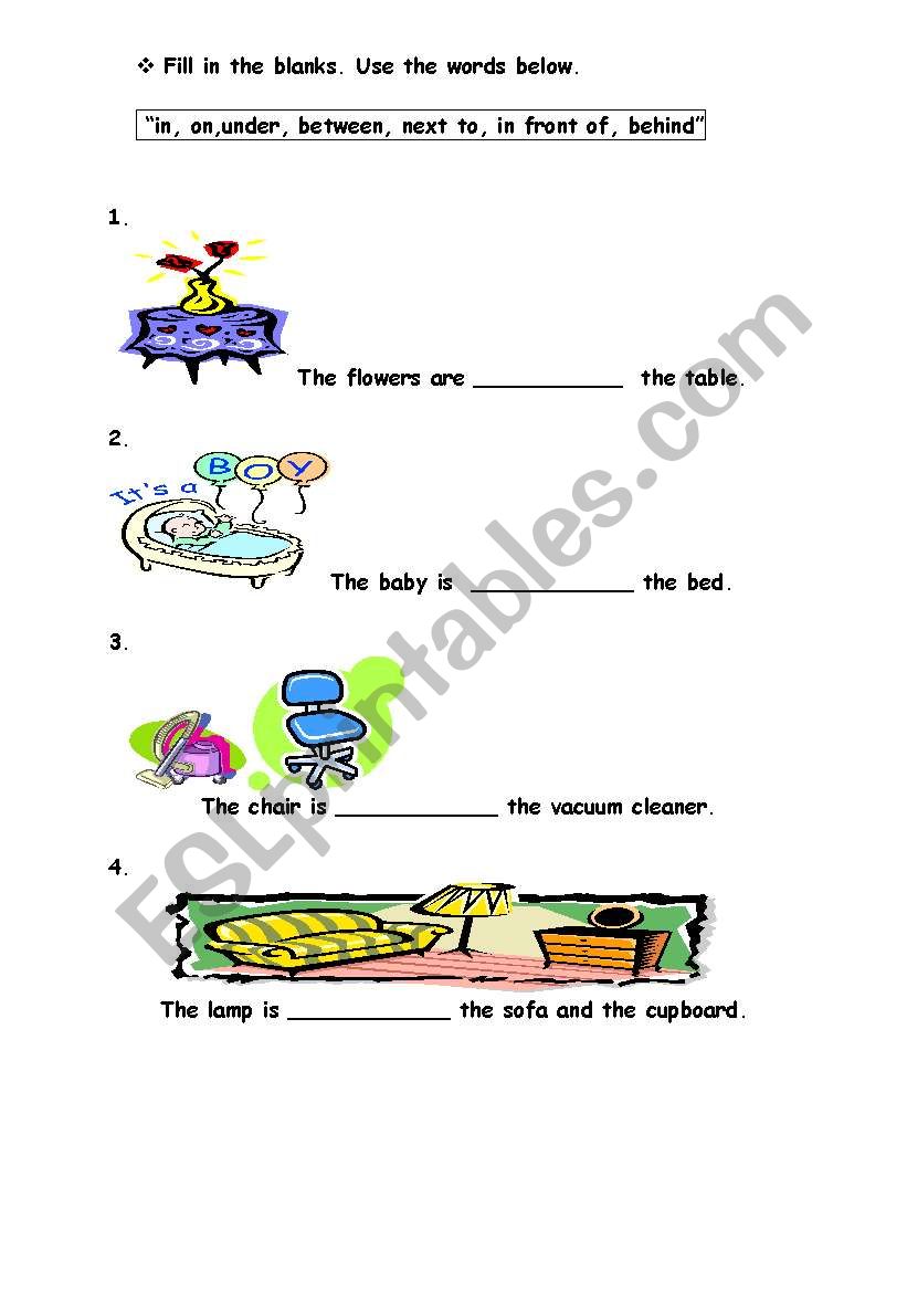 PREPOSITIONS worksheet
