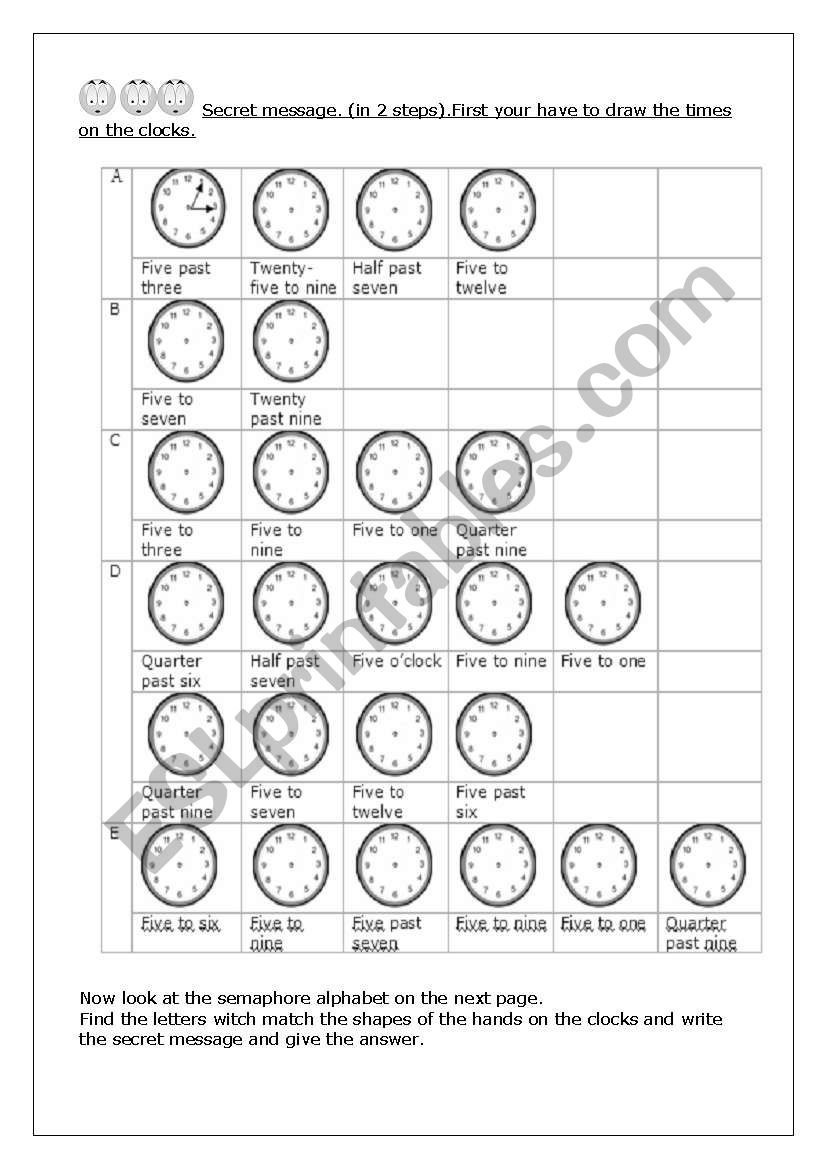 Clock  -telling time part 3 (of 4) - different levels