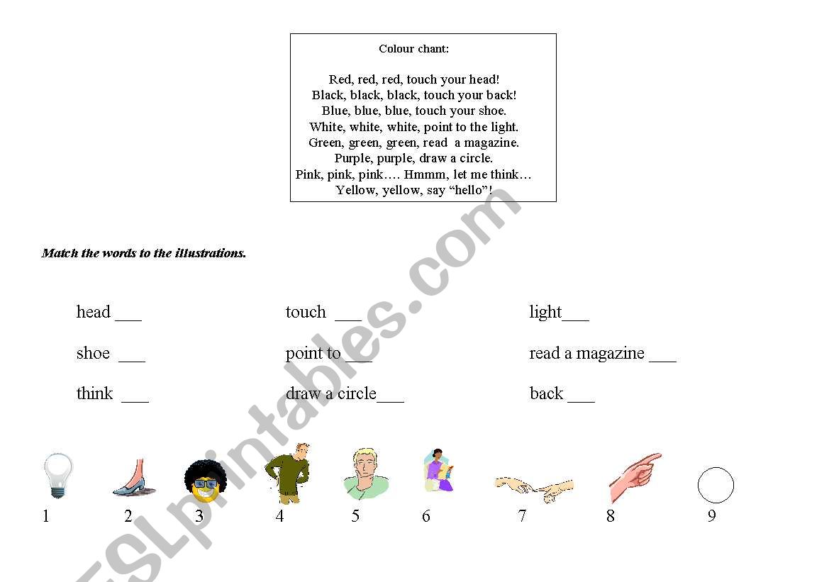 Colour Chant worksheet