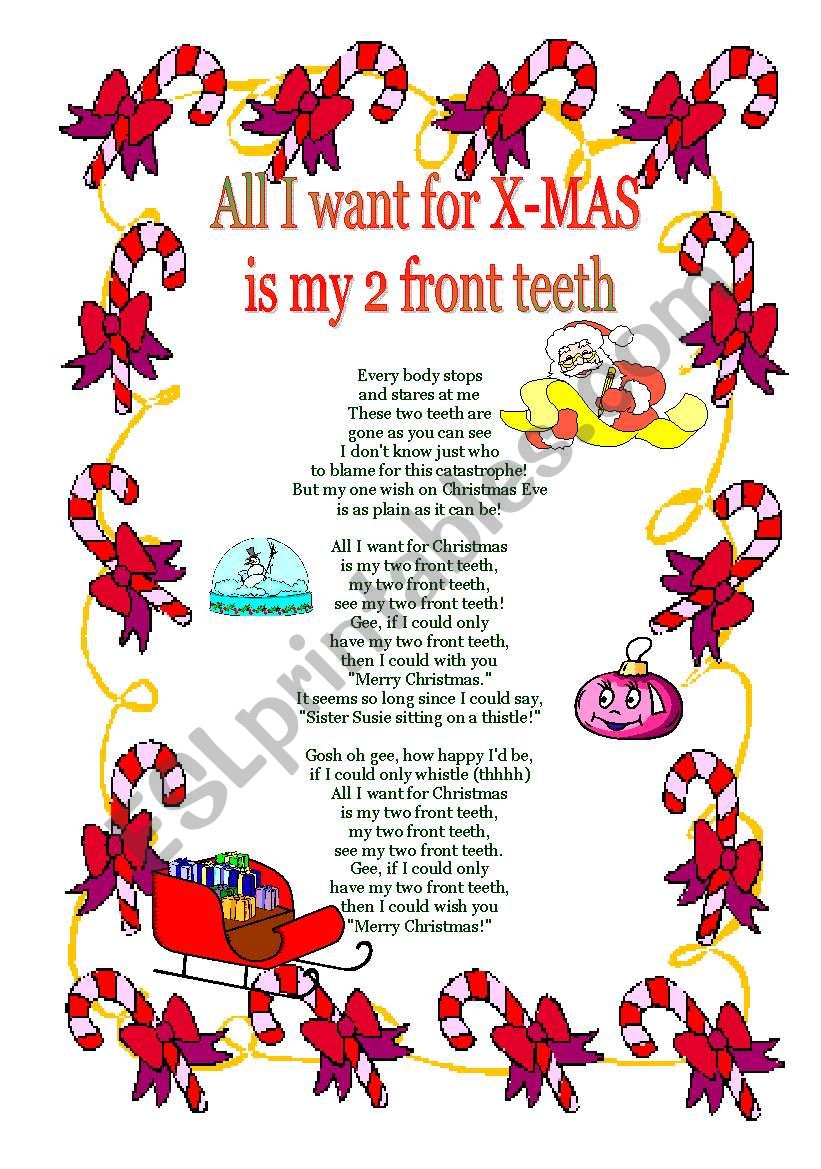 Christmas Song worksheet