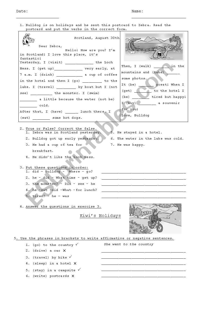 Simple Past Practice worksheet