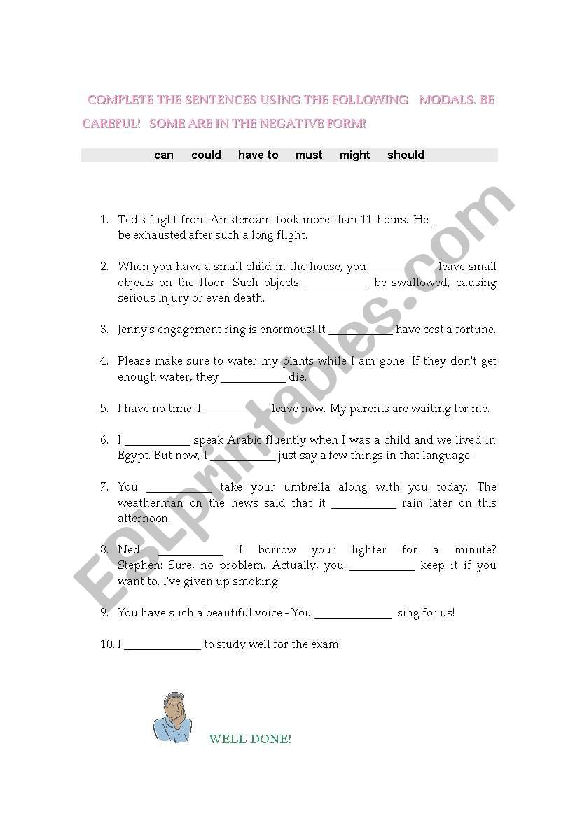 Modals worksheet