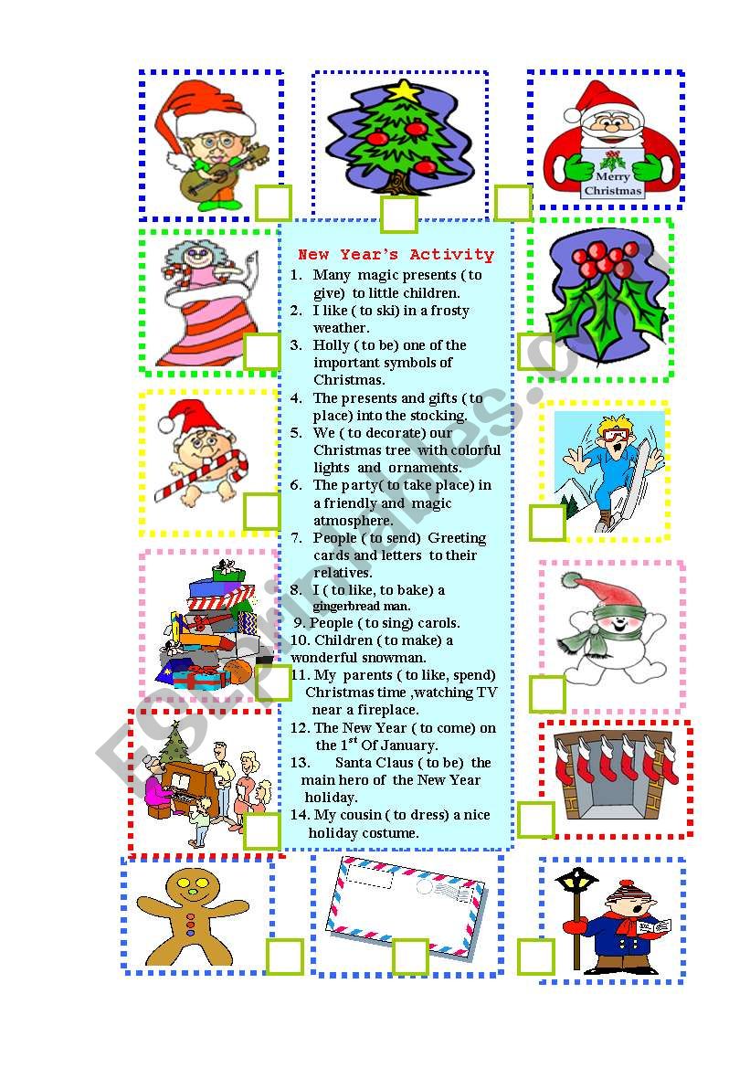 New Year Activity worksheet