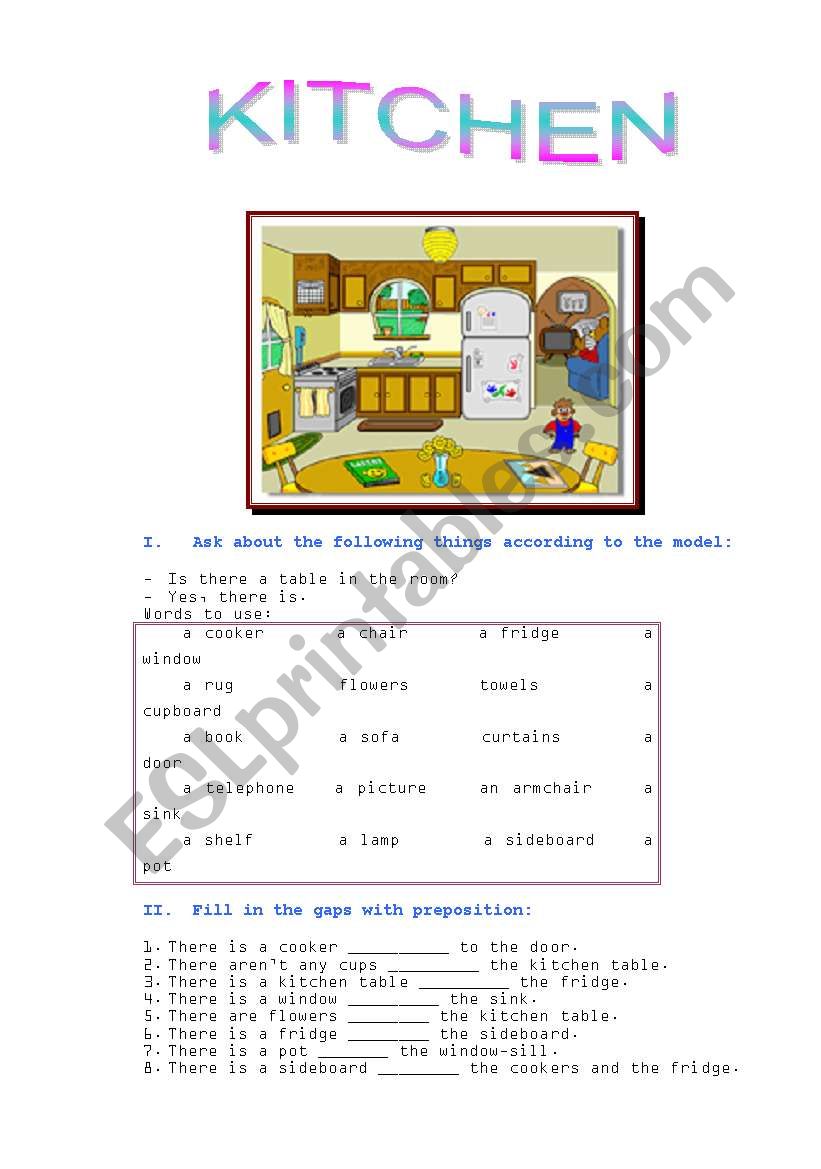 KITCHEN worksheet