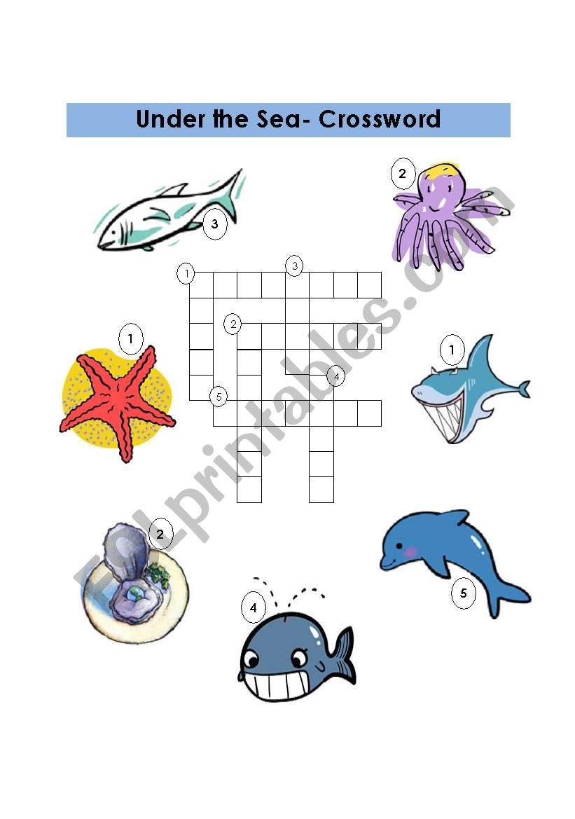 Under the Sea - Crossword worksheet