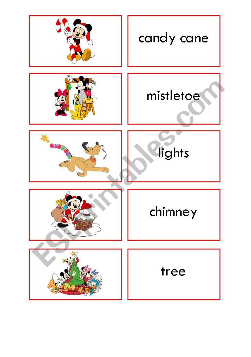 Christmas Dominoes (2 Pages) worksheet