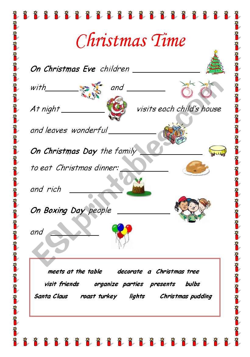 Christmas Time worksheet