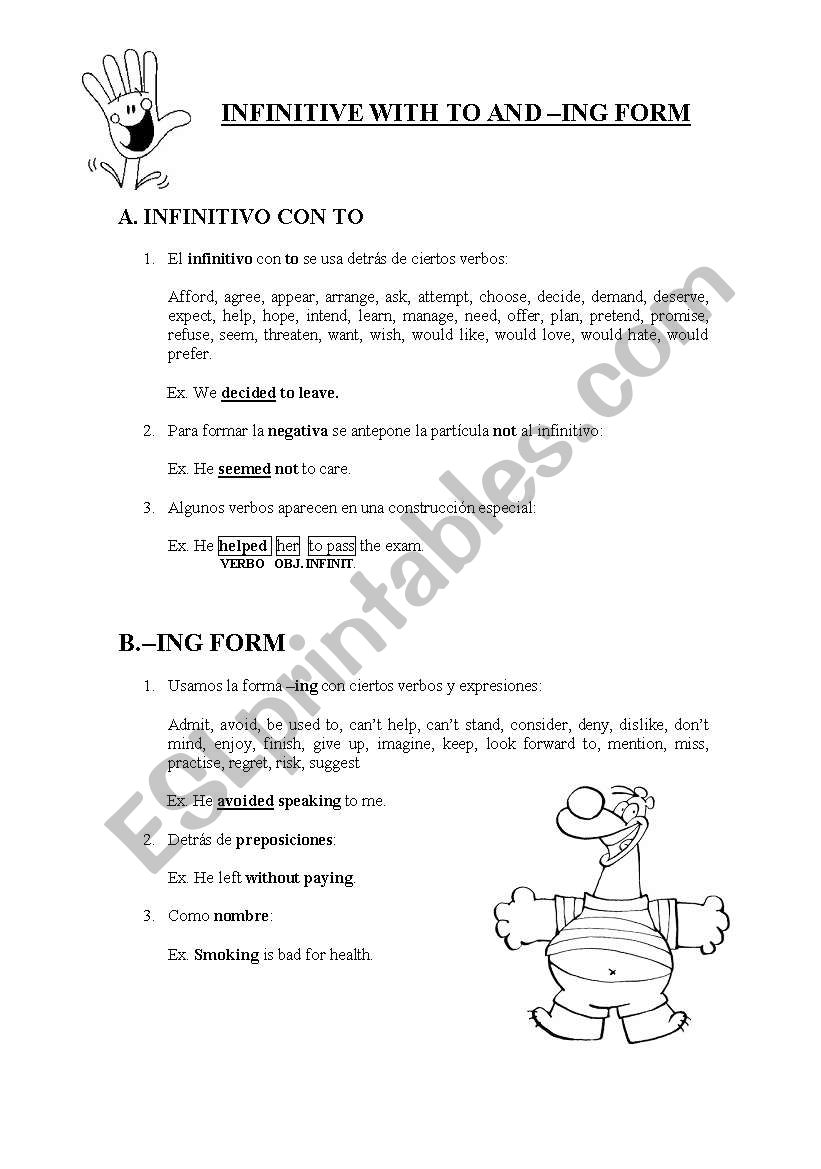 Infinitive vs. -ing worksheet