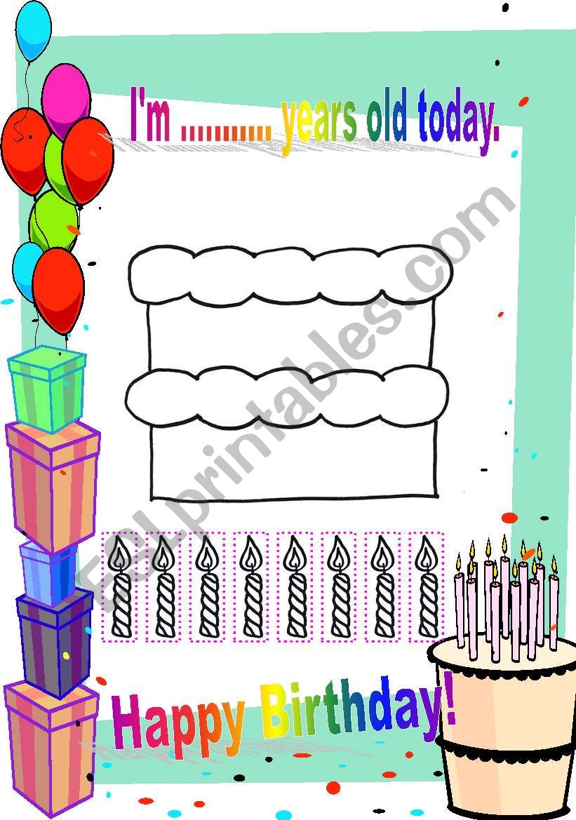 HAPPY BIRTHDAY worksheet