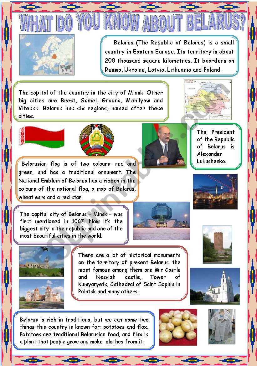 What do you know about belarus
