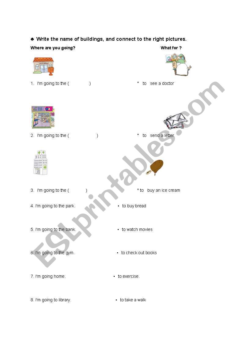  The name of buildings worksheet