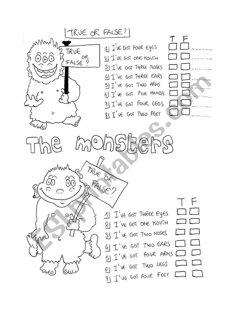 The face worksheet