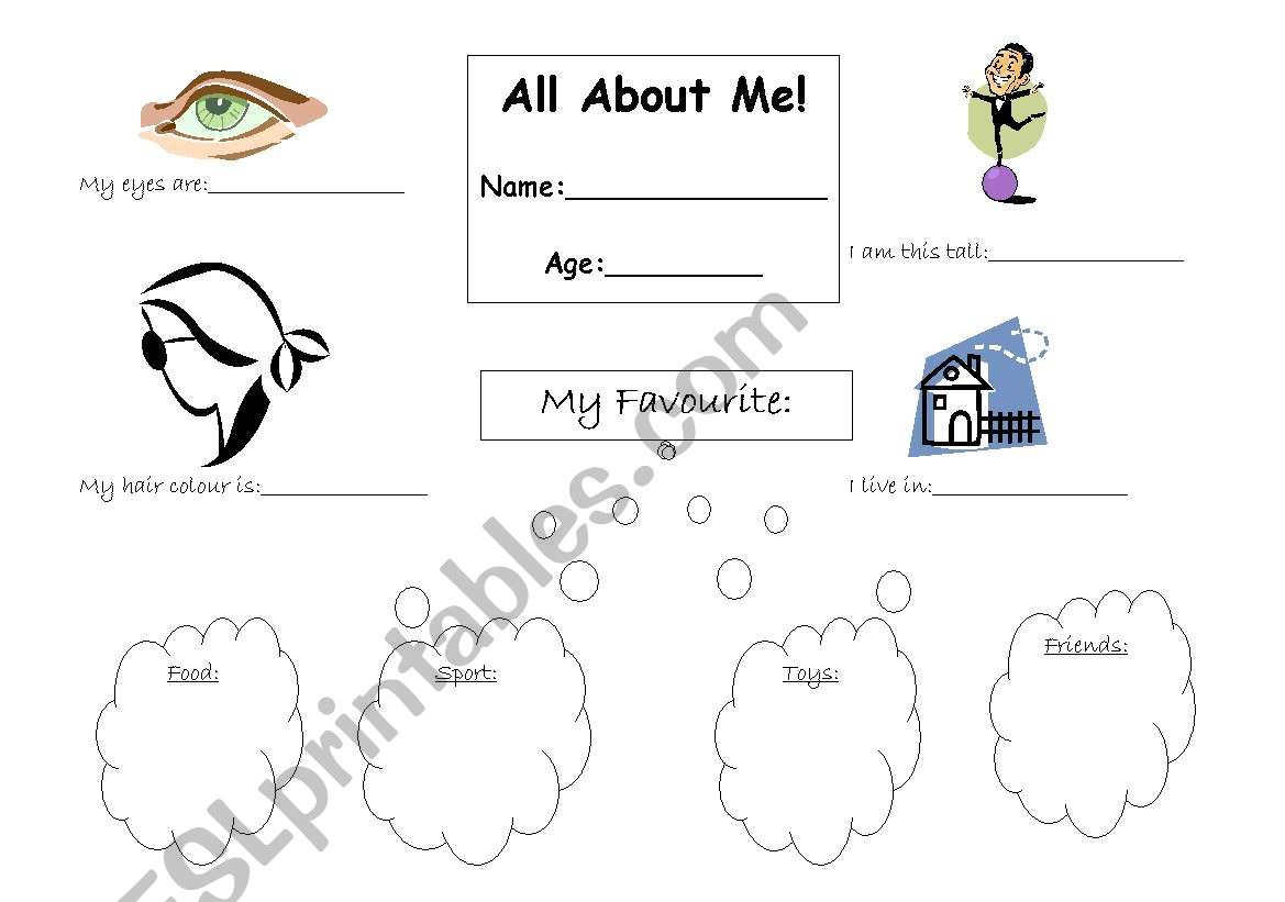 All about me worksheet