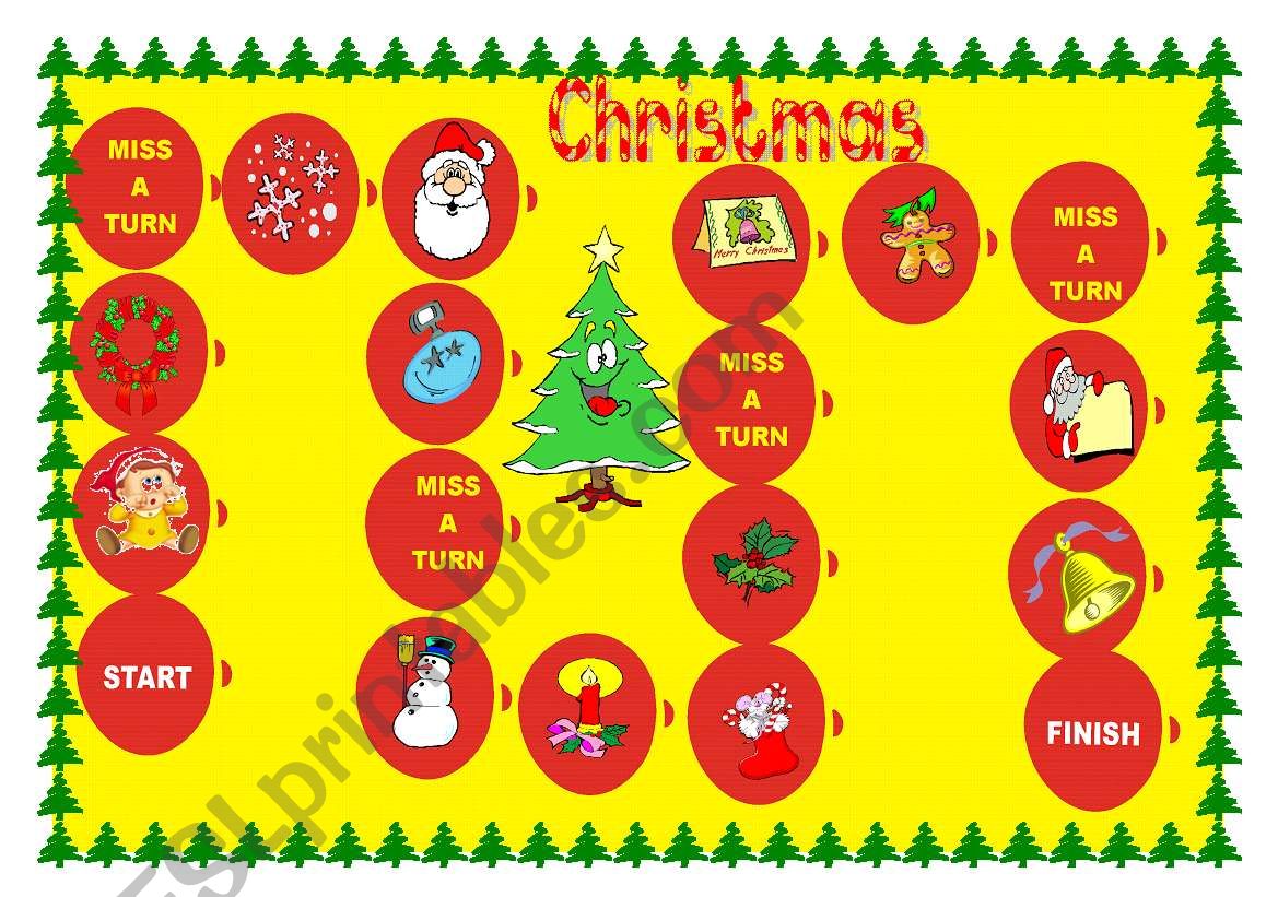 christmas boardgame worksheet