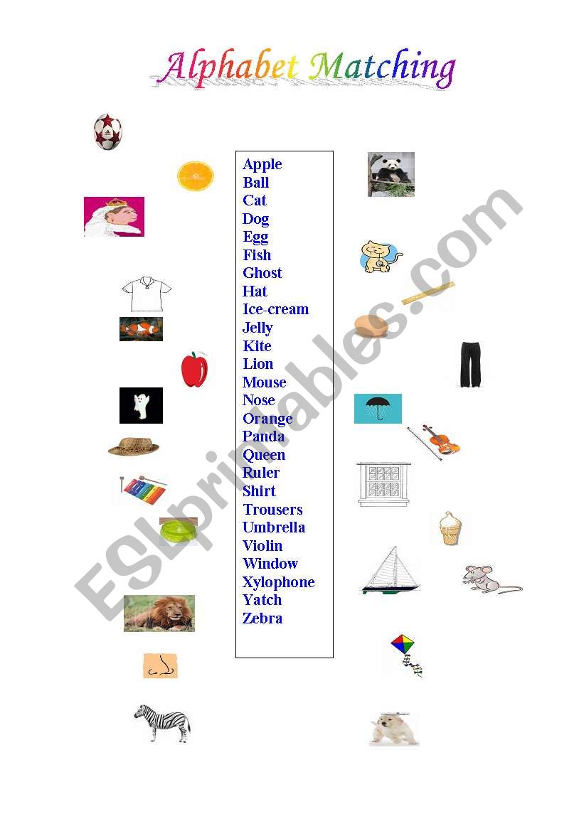 Alphabet Matching worksheet