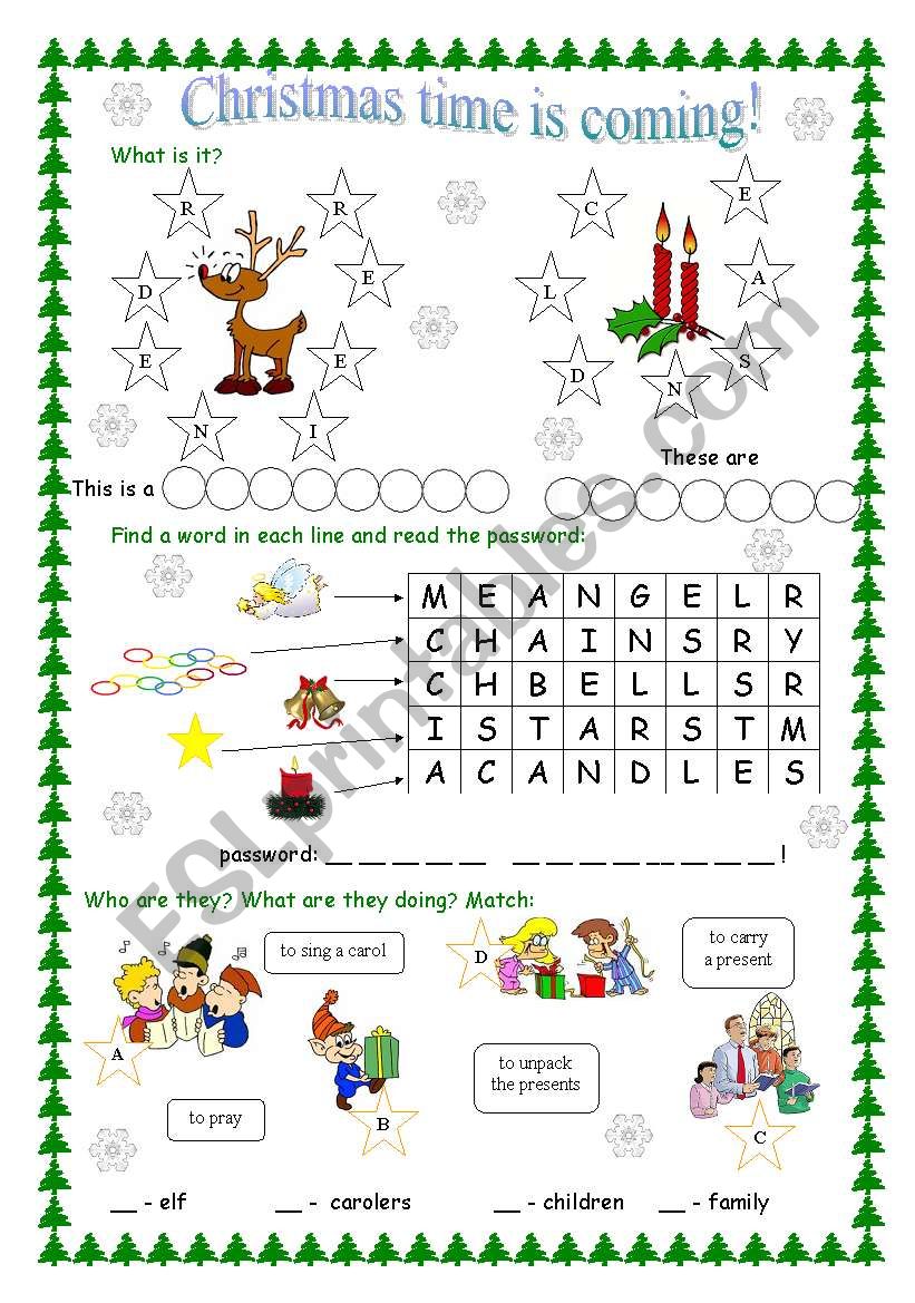 Christmas - for kids worksheet