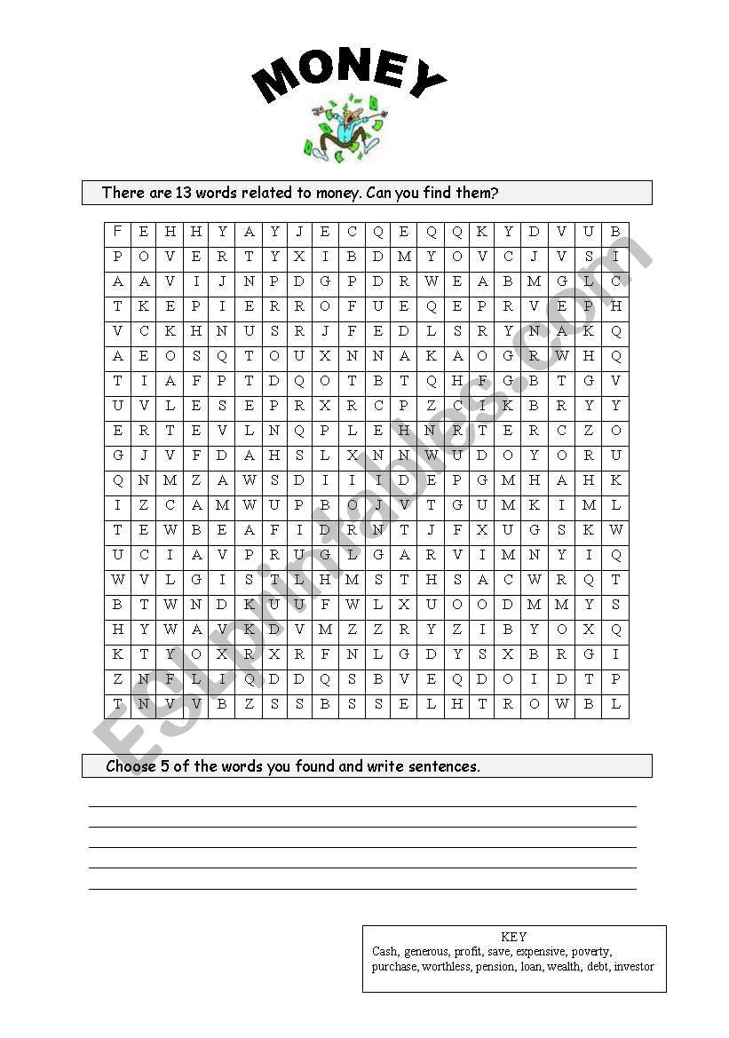 Money worksheet