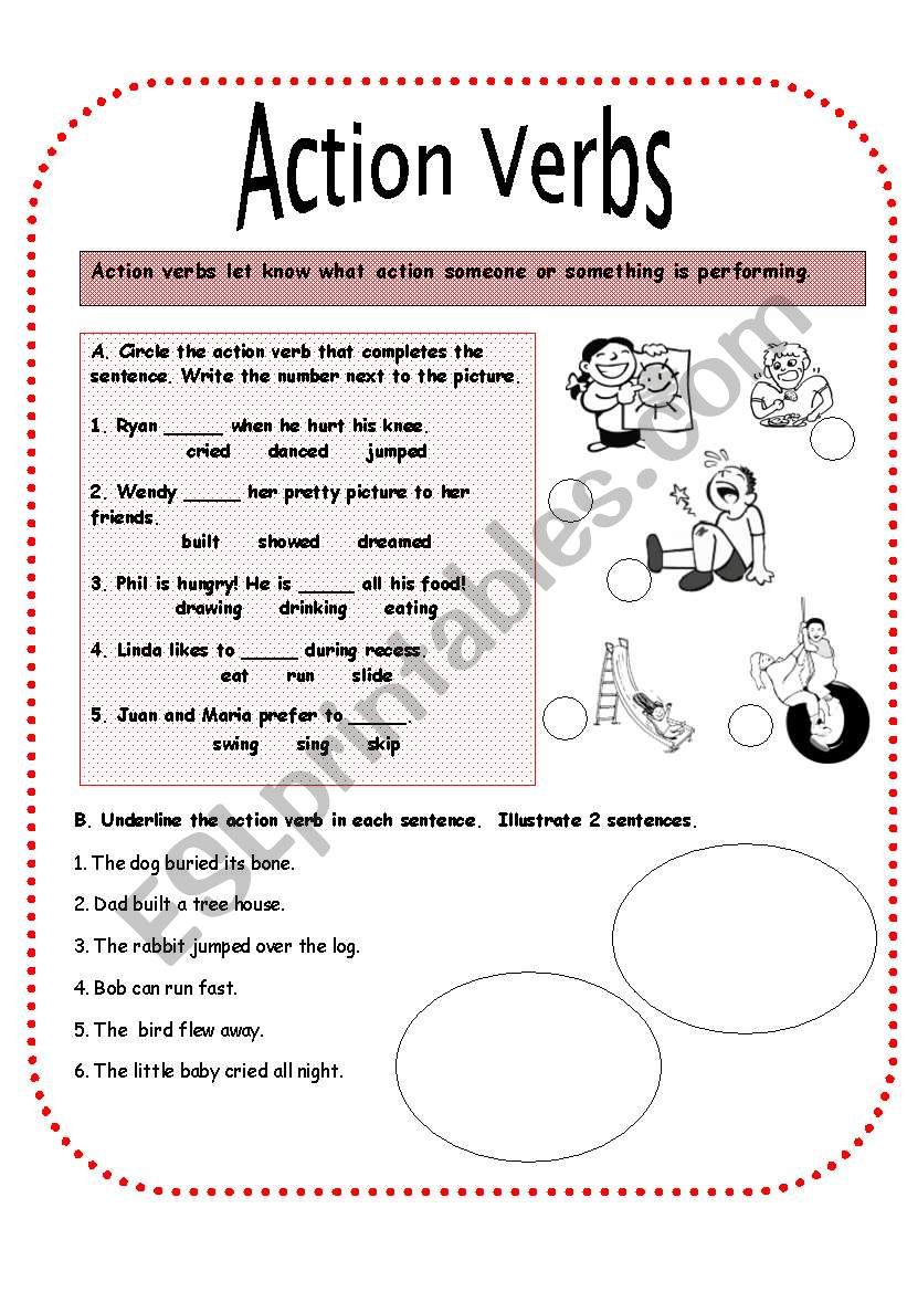 action verbs esl worksheet by anna p