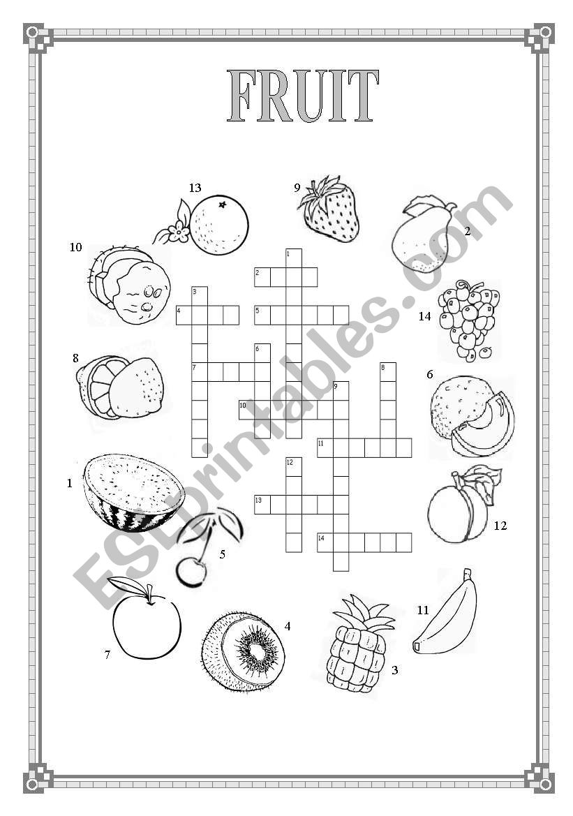 Fruit worksheet