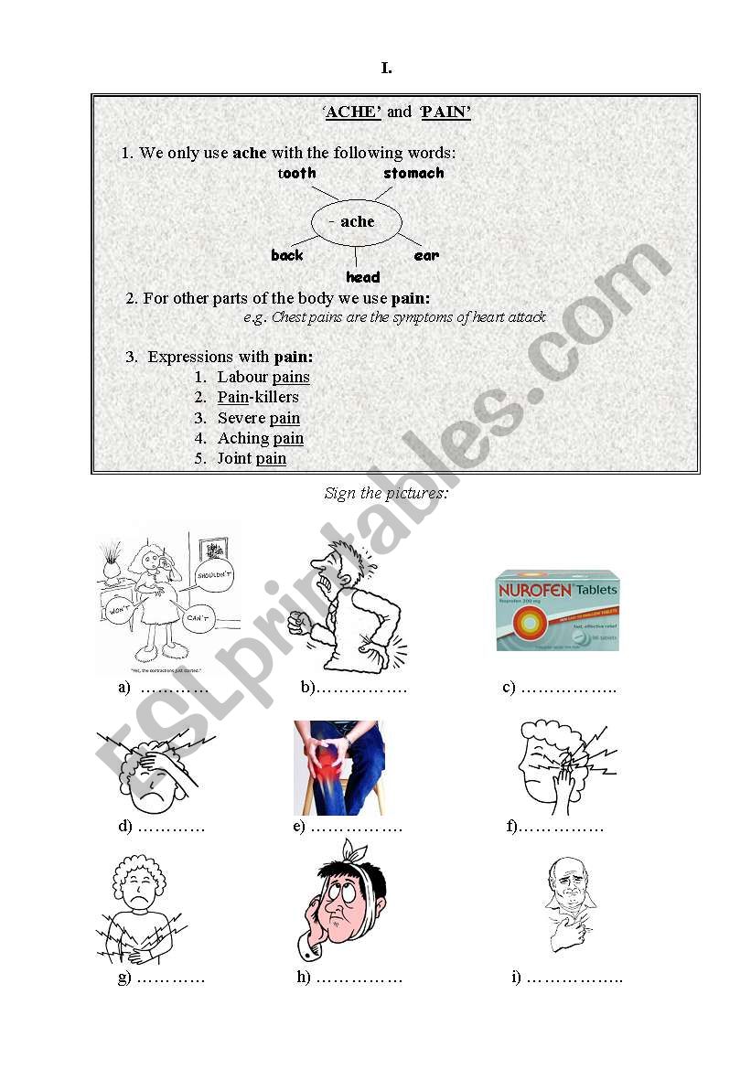 Health and medicine worksheet