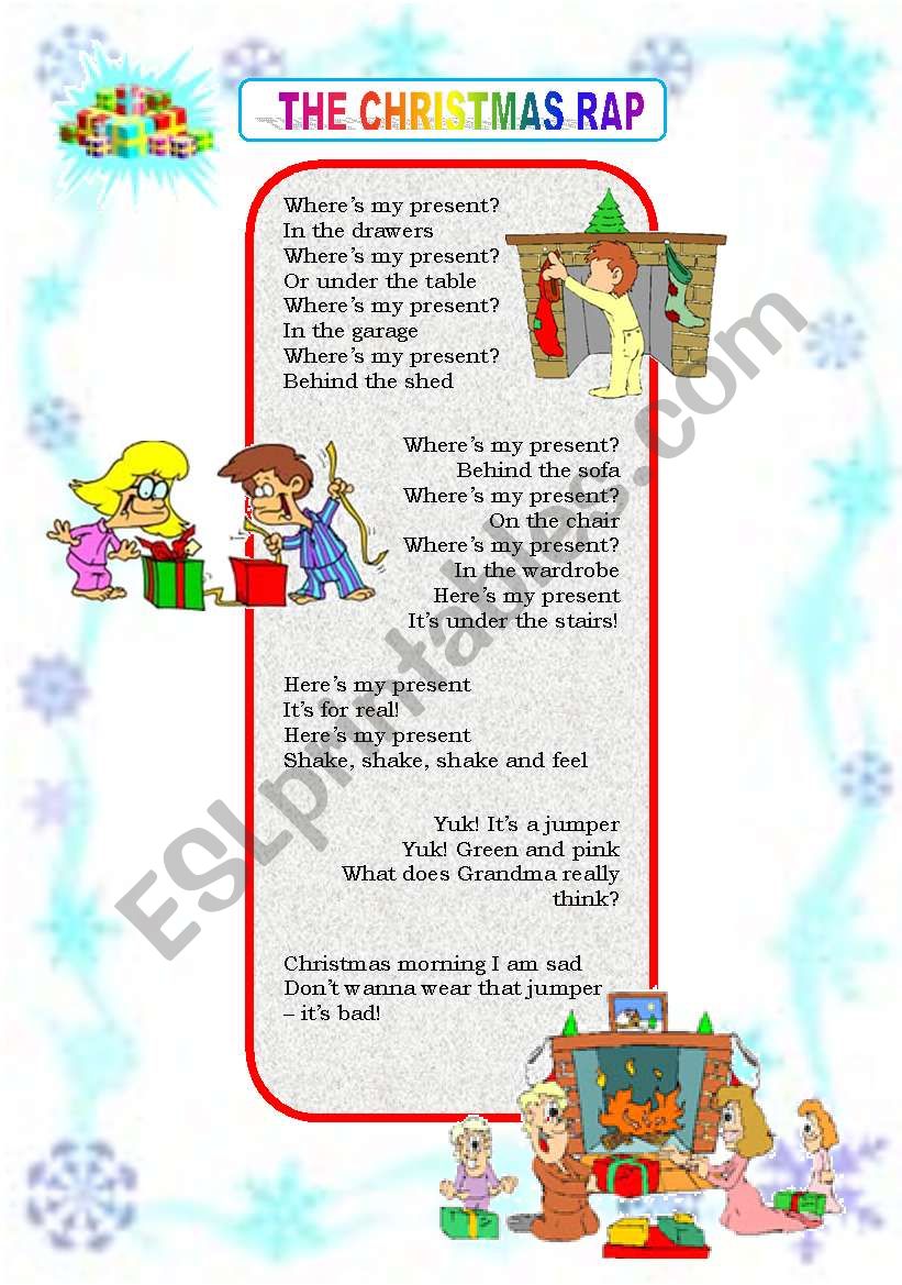 The Christmas Rap worksheet