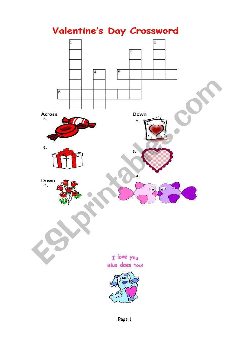 Valentines Day worksheet